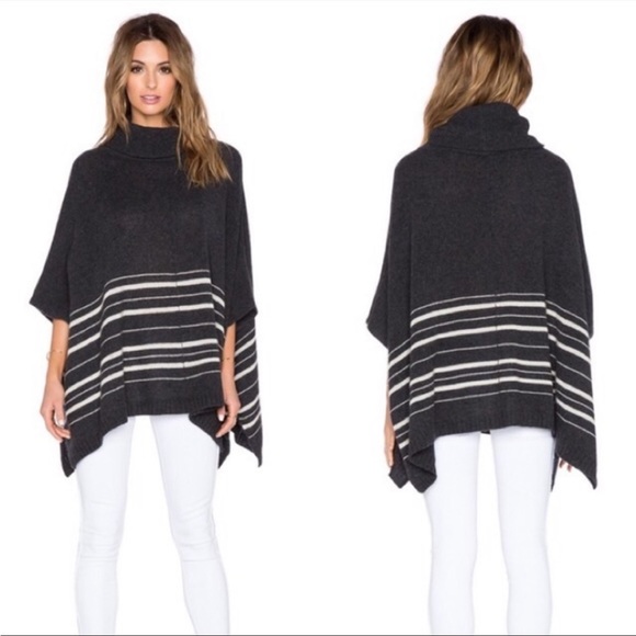 360 cashmere poncho sweater with sleeves. - Picture 2 of 5